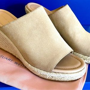 Stuart Weitzman Espadrilles Wedges in Sport Suede color-sand